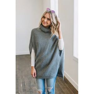 Cozy Cowl Neck Poncho